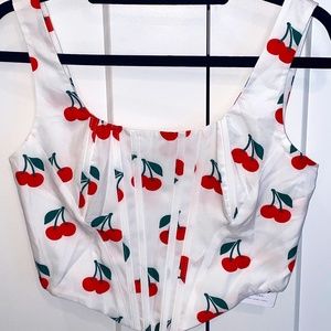 Floral Corset Crop Top